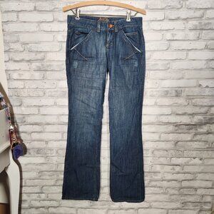 Little Big Vintage Low Rise Flare Denim Jeans